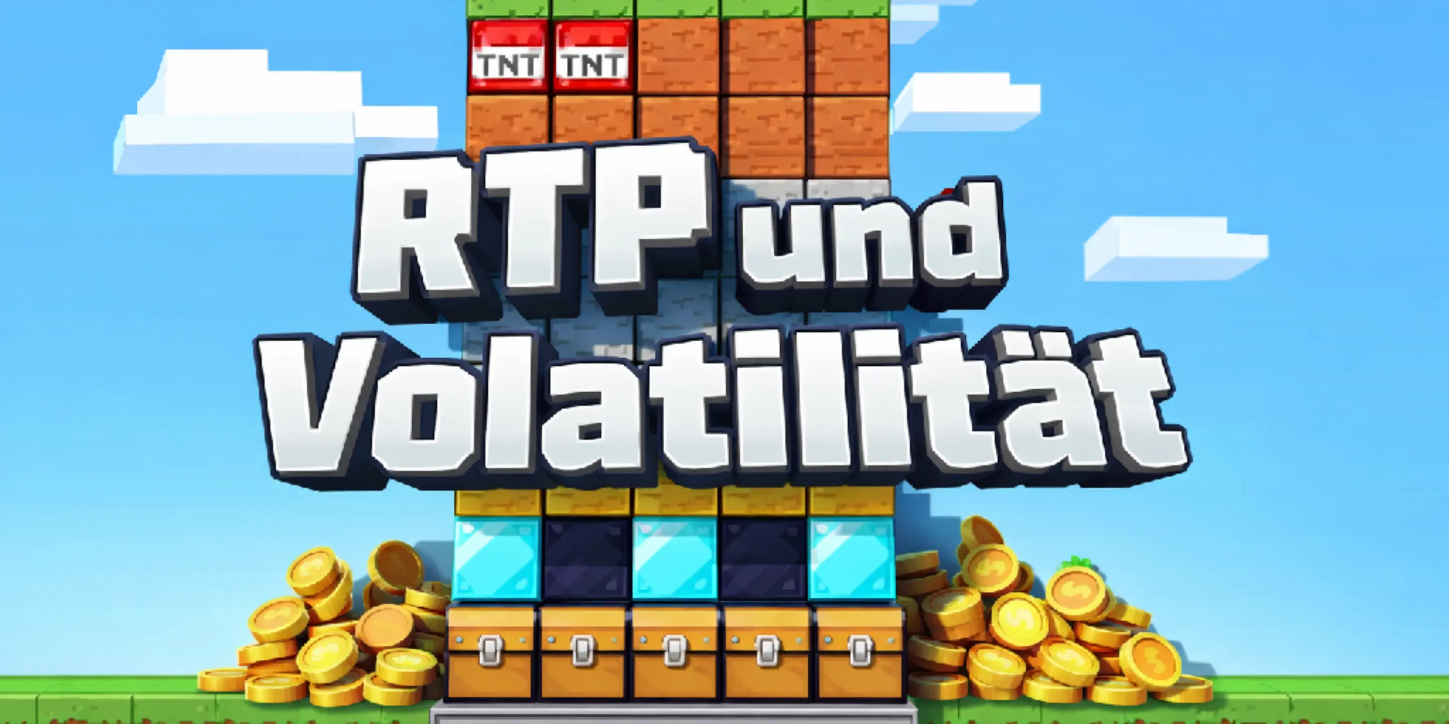 RTP und Volatilität Text auf MineDrop Gameplay-Hintergrund – Slot Risikoprofil und Auszahlungsrate
